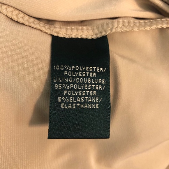 Lauren Ralph Lauren Metallic Gold Dress Size 6 - Picture 12 of 14